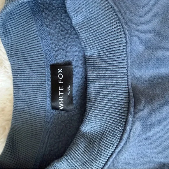 White Fox Boutique Women's Sweatshirt - Slate Blue - Picture 2 of 4